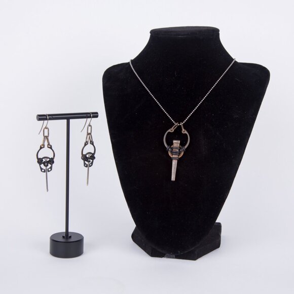 One of a Kind ART OF FACTORY Necklace Pendant with Nail Steampunk Punk Goth - Picture 7 of 8